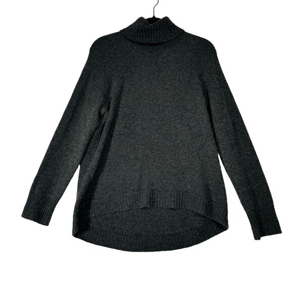 J.Crew Womens Wool/Alpaca Blend Turtleneck Gray Sweater Sz M Minimalist Cottage - Picture 1 of 6
